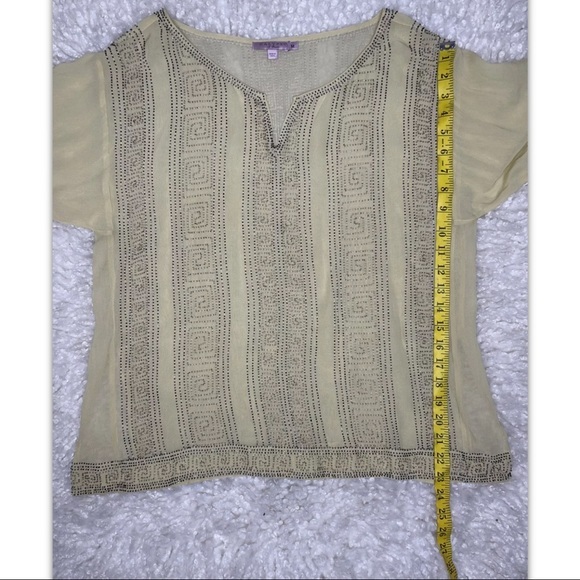 Calypso St Barth Bixi Beaded Embellished Short Sleeve Blouse - Picture 6 of 6